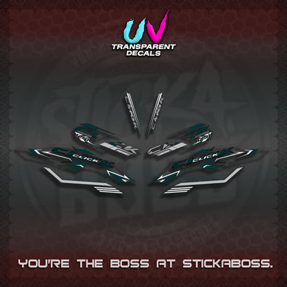 【PREMIUM UV PRINT】TRANSPARENT CLICK 125 V3 INDO-MALAY  VARIO DECALS (2026 CODE2 DESIGN)By STICKABOSS