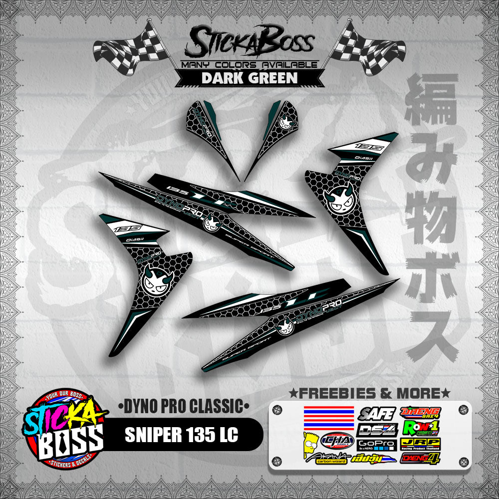 SNIPER 135 LC DECALS ( DYNO PRO CLASSIC )【WITH FREEBIES】