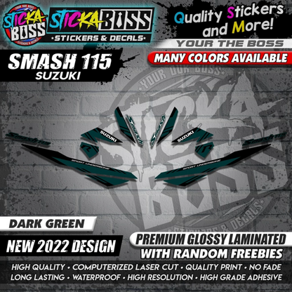 Suzuki Smash 115 Stock Decals (NEW 2022 DESIGN)【WITH FREEBIES】