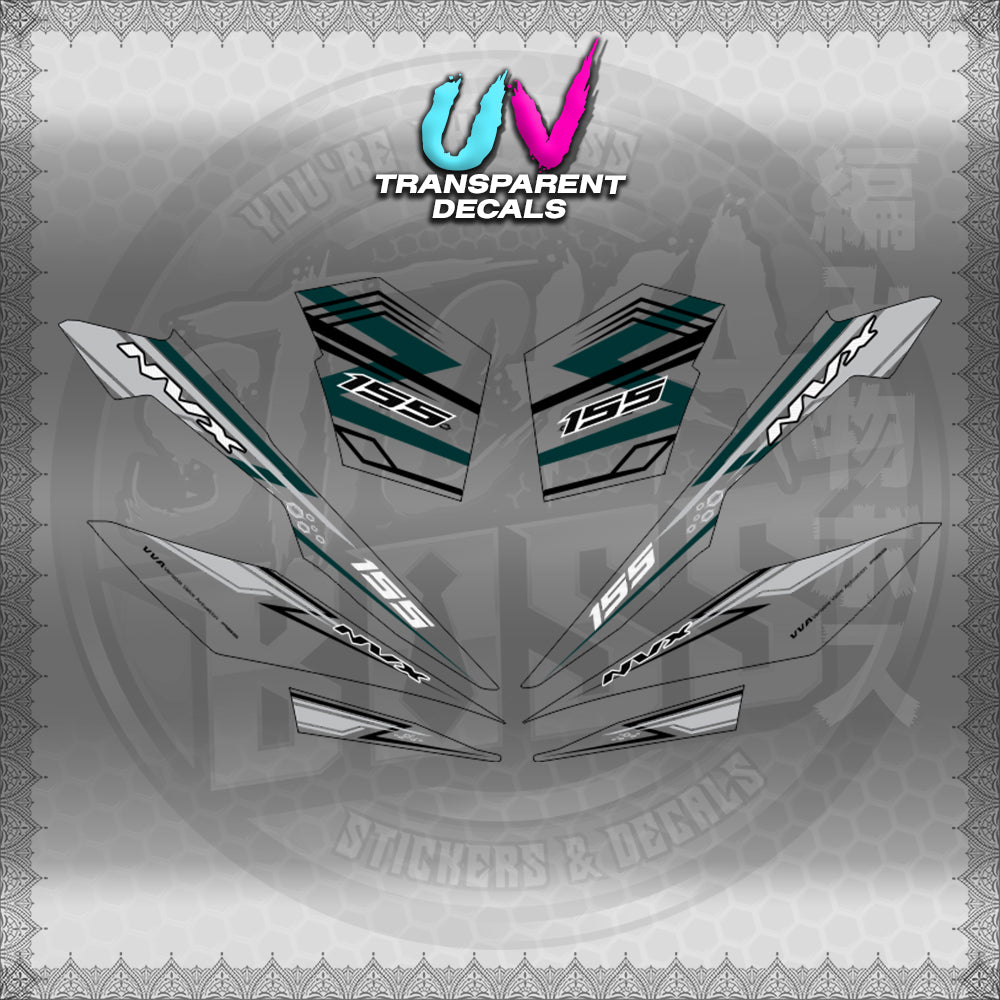 【PREMIUM UV PRINT】TRANSPARENT AEROX V3 ALPHA TURBO INDO (AV3NVRAST) 【WITH FREEBIES】