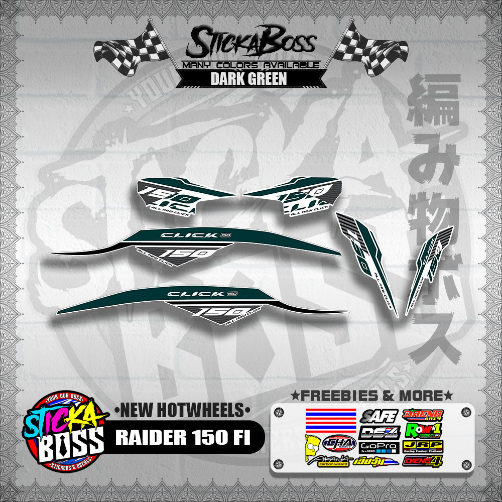 CLICK 150 V2 DECALS FOR WHITE ( NEW CUSTOM STRIPPING GAME CHANGER )【WITH FREEBIES】