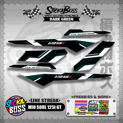 MIO SOUL 125i GT DECALS ( LINE STREAK )【WITH FREEBIES】