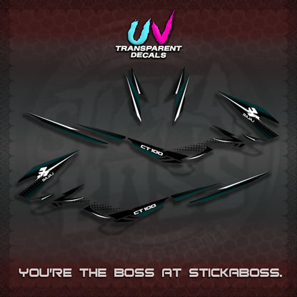 BAJAJ CT100 UV TRANSPARENT DECALS (PANTRA 2026 DESIGN)STICKER DECALS By STICKABOSS