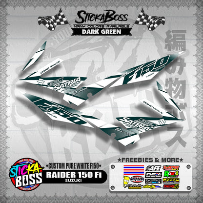RAIDER 150 Fi STOCK DECAL ( CUSTOM PURE WHITE F150 )【WITH FREEBIES】