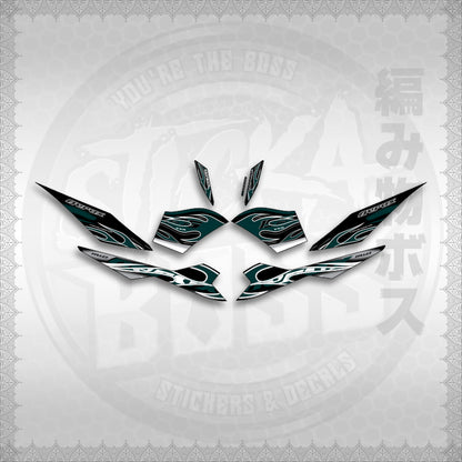 STICKER DECALS for AEROX V3 ALPHA TURBO INDO (AV311TRED) By STICKABOSS (SOFIE LAMINATED WATERPROOF)