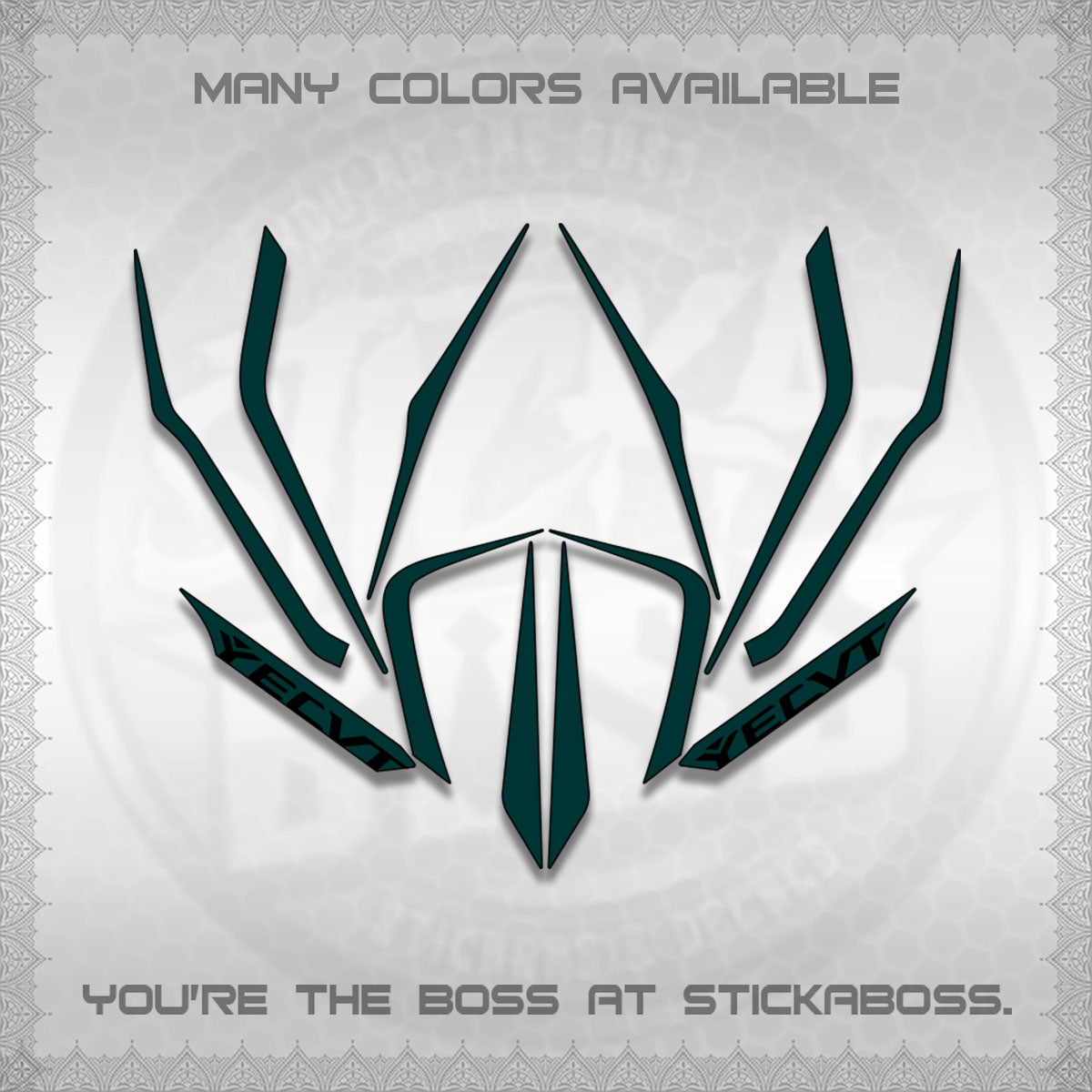 AEROX V3 STRIPING DECALS (TURBO YECVT)STICKER DECALS By STICKABOSS