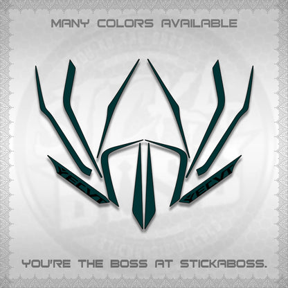 AEROX V3 STRIPING DECALS (TURBO YECVT)STICKER DECALS By STICKABOSS