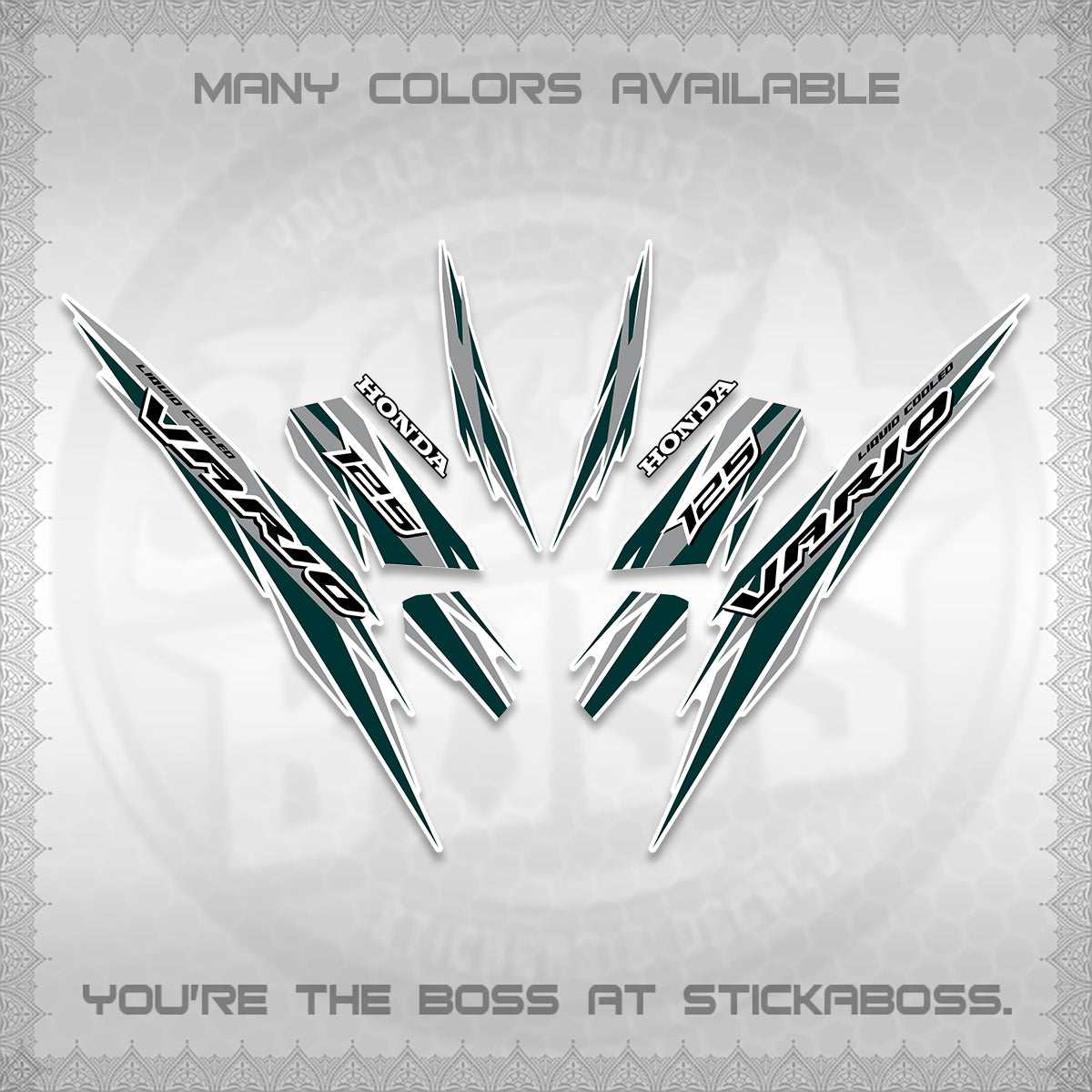 CLICK 125 V3 INDO FOR WHITE DECALS (2024 SV 22-A1 STYLE) STICKER KITS By STICKABOSS