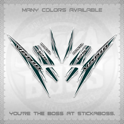 CLICK 125 V3 INDO FOR WHITE DECALS (2024 SV 22-A1 STYLE) STICKER KITS By STICKABOSS