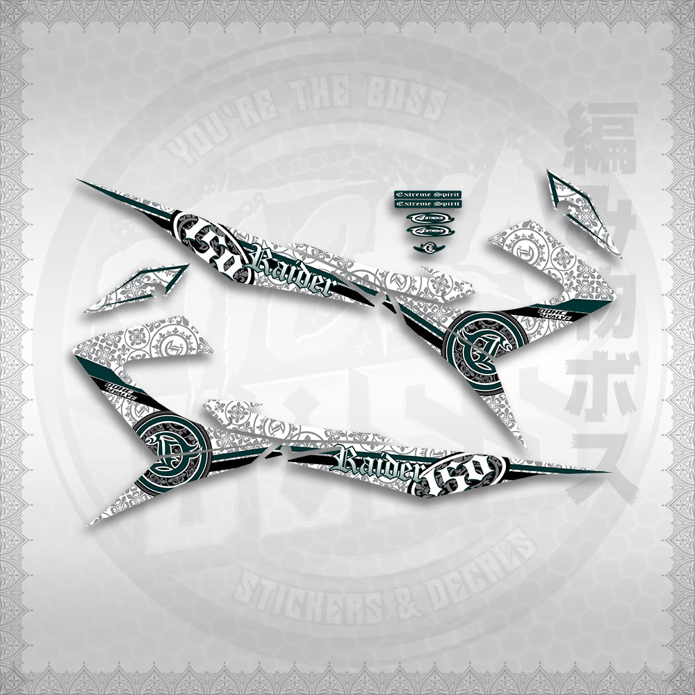 STICKER DECALS for RAIDER 150 REBORN CARB MALAYSIAN (RRCBARAST) By STICKABOSS (SOFIE LAMINATED )