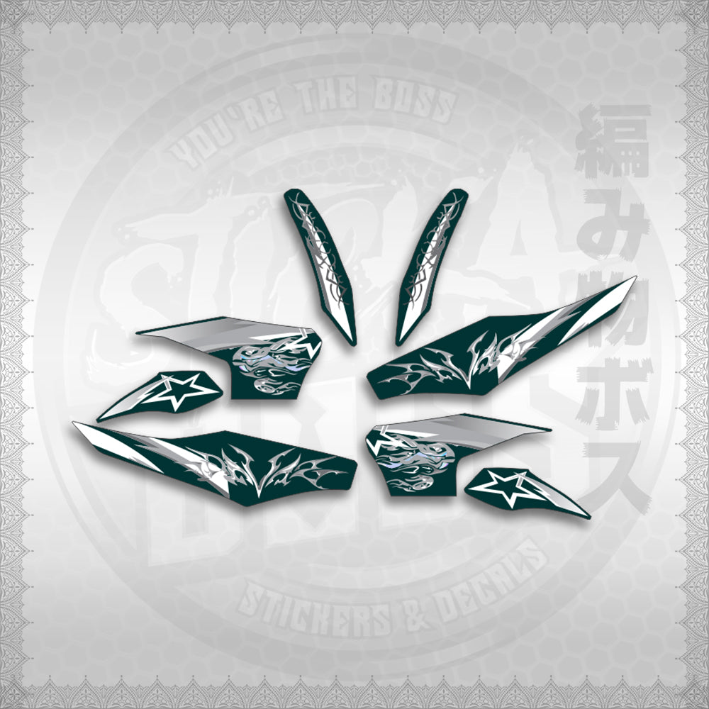 STICKER DECALS for CLICK 125 V2 (CV2VALEKYSH) By STICKABOSS (SOFIE LAMINATED WATERPROOF)