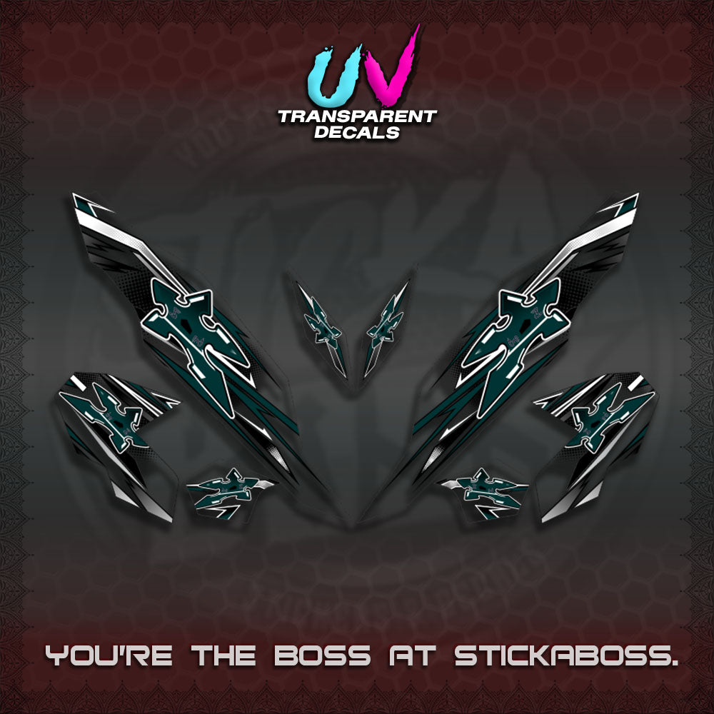 【PREMIUM UV PRINT】TRANSPARENT CLICK V3 DECALS (2026 STAR LED DESIGN) STICKER DECALS By STICKABOSS