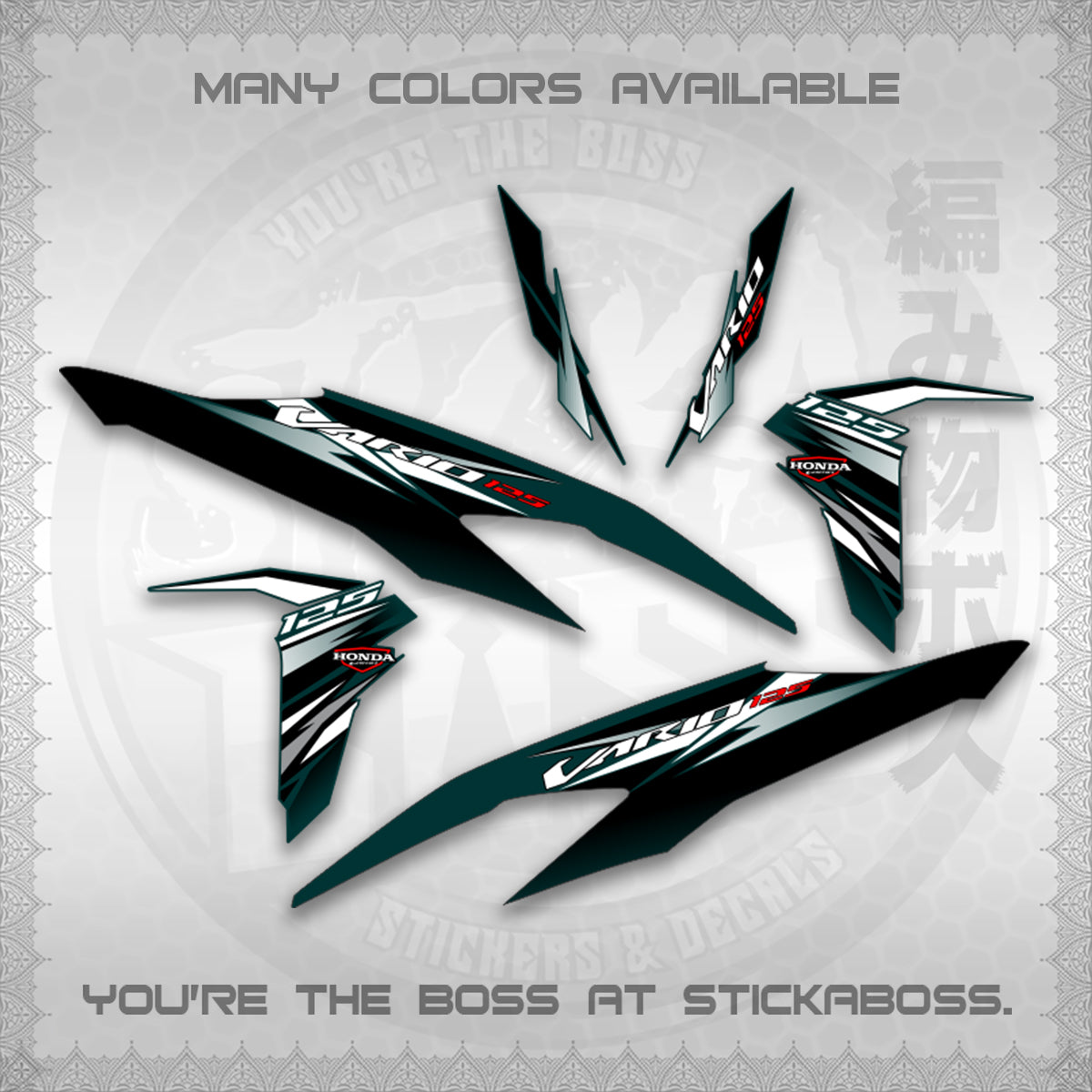 CLICK 125 V2 MALAY INDO CONCEPT ( VARIO STRIPING SLASH ) STICKER DECALS By STICKABOSS