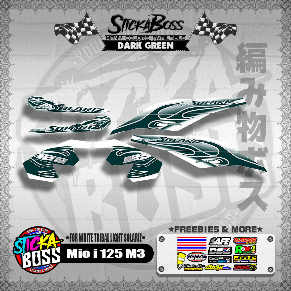 MIO I 125 M3 DECALS ( FOR WHITE TRIBAL LIGHT SOLARIZ )【WITH FREEBIES】