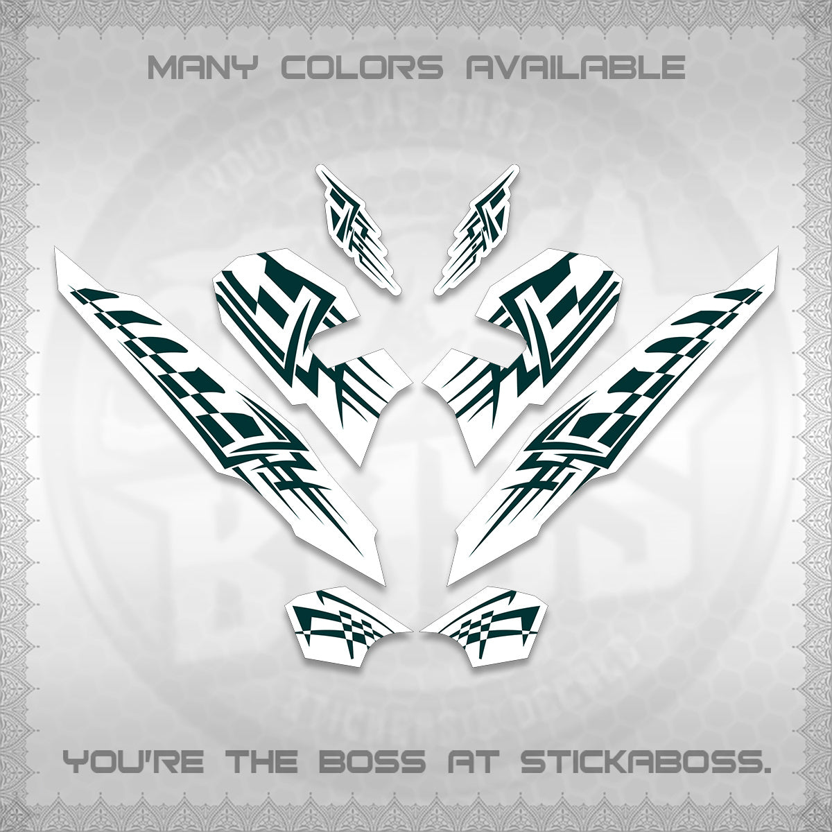 CLICK 125 V3 VARIO INDO-MALAY FOR WHITE DECALS (2026 TRIBAL LINES DESIGN) STICKER DECALS By STICKABOSS