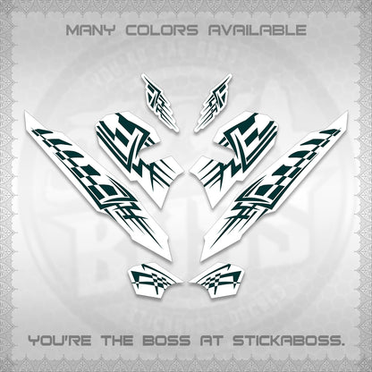 CLICK 125 V3 VARIO INDO-MALAY FOR WHITE DECALS (2026 TRIBAL LINES DESIGN) STICKER DECALS By STICKABOSS