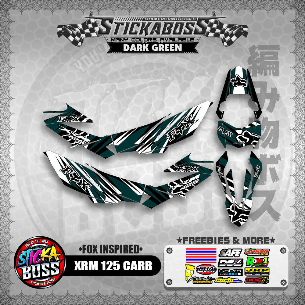 XRM 125 CARB STICKER FULL DECALS ( FOX INSPIRED )【WITH FREEBIES】