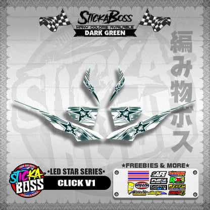 CLICK V1 DECALS ( LED STAR SERIES )【WITH FREEBIES】