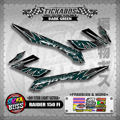 RAIDER 150 FI STICKER DECALS ( 001 START LIGHT SATRIA )【WITH FREEBIES】