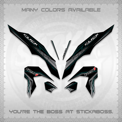 CLICK 125 V3 DECALS (2023 SIMPLE STRIPE DESIGN) STICKER DECALS By STICKABOSS