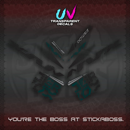 AEROX V2 NVX UV TRANSPARENT DECALS (2024 NEW 001 DESIGN) STICKER DECALS By STICKABOSS