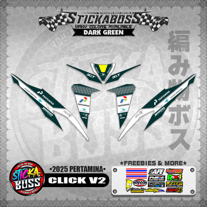 CLICK V2 STICKER DECALS ( 2025 PERTAMINA )【WITH FREEBIES】