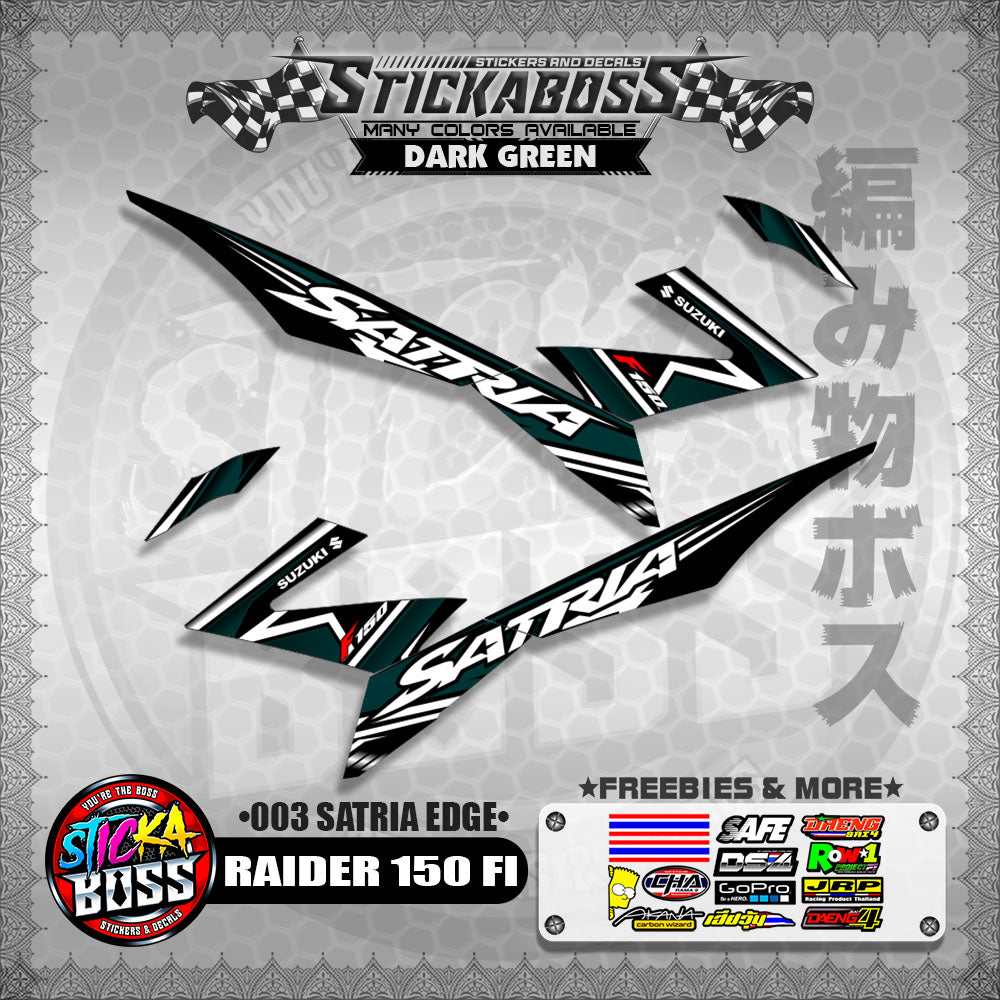 RAIDER 150 FI MALAYSIAN STICKER DECALS ( 003 SATRIA EDGE )【WITH FREEBIES】