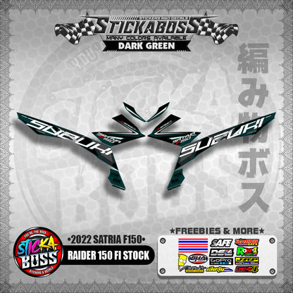 SUZUKI RAIDER 150 FI STOCK DECALS ( 2022 SATRIA F150 )【WITH FREEBIES】
