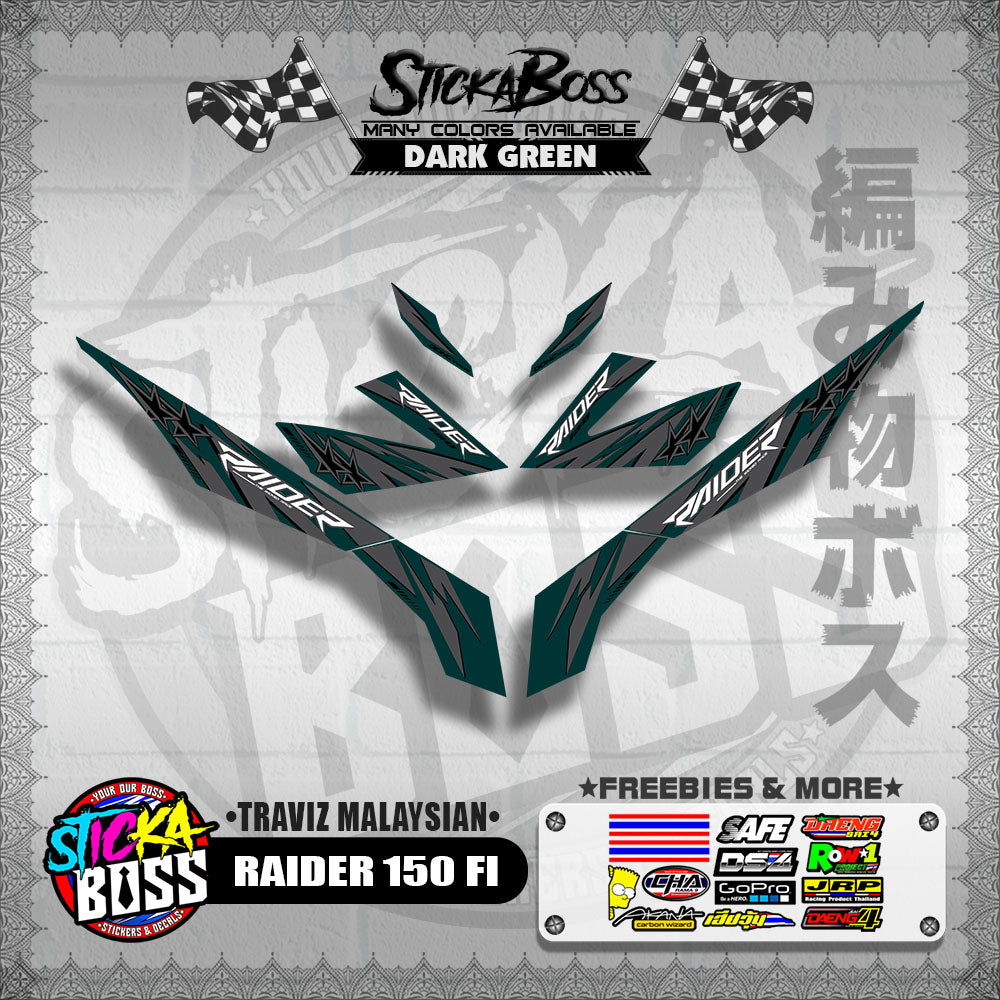 RAIDER 150 FI DECALS ( TRAVIZ MALAYSIAN )【WITH FREEBIES】
