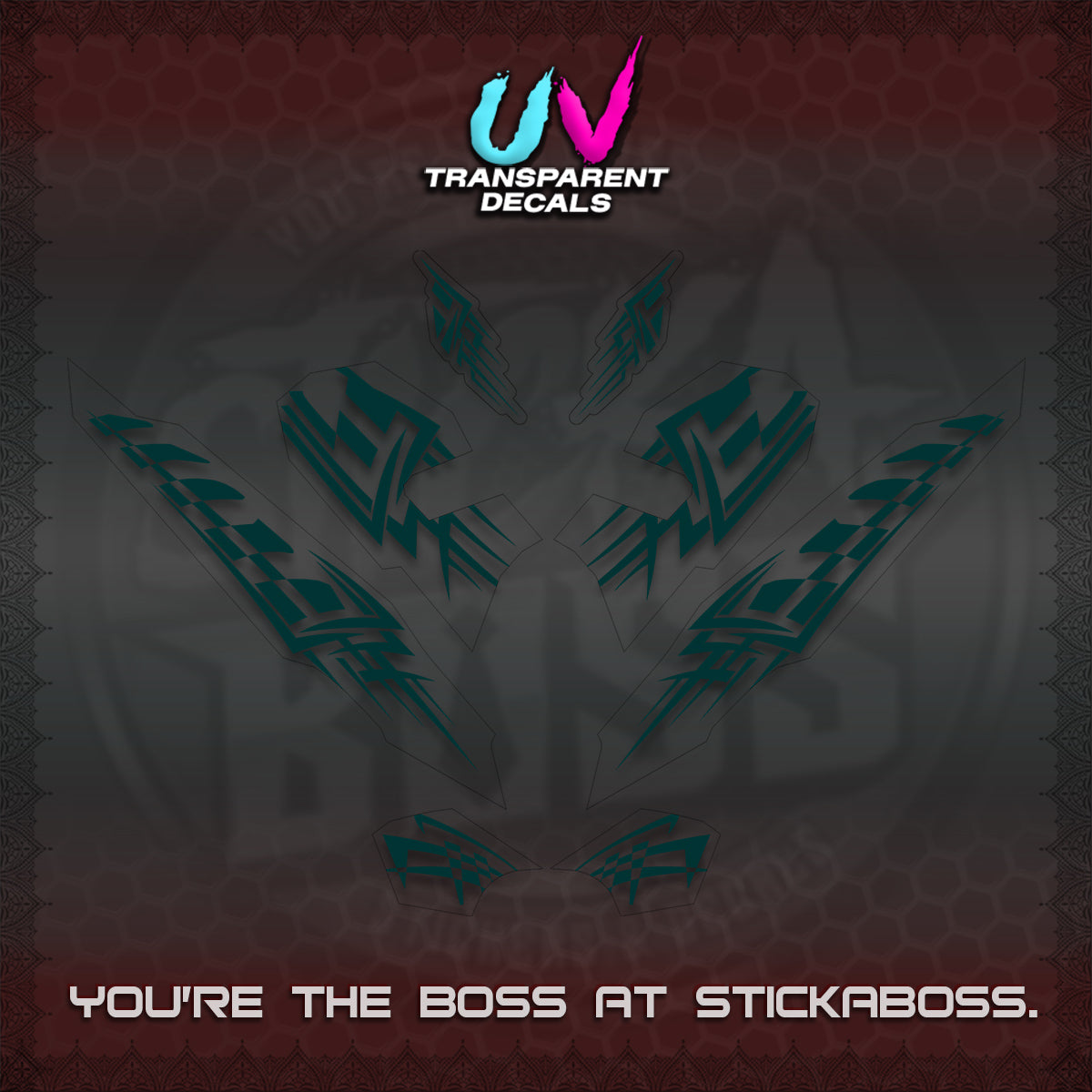 CLICK 125 V3 VARIO INDO-MALAY UV TRANSPARENT DECALS (2026 TRIBAL LINES DESIGN) STICKER DECALS By STICKABOSS