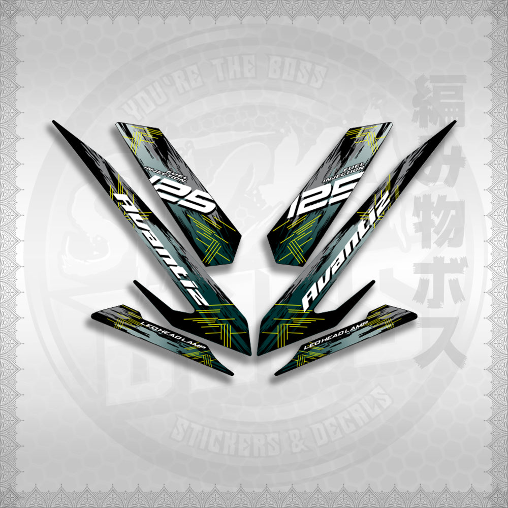 MIO SOUL I 125 GT EGO AVANTIZ STROKE DESIGN STICKER DECALS By STICKABOSS SOFIE LAMINATED WATERPROOF