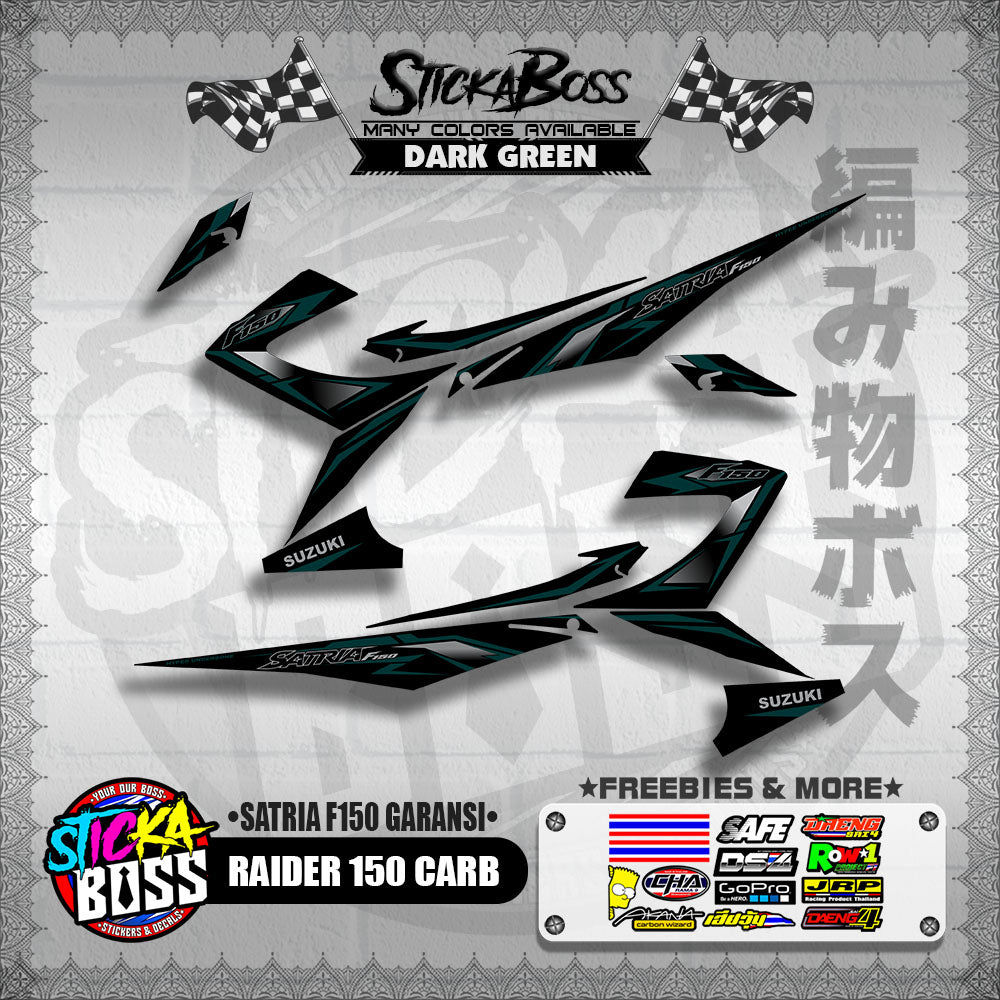 RAIDER 150 CARB DECALS ( SATRIA F150 GARANSI )【WITH FREEBIES】