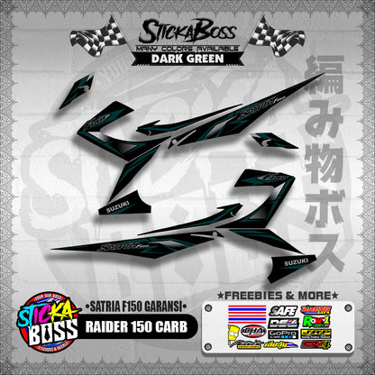 RAIDER 150 CARB DECALS ( SATRIA F150 GARANSI )【WITH FREEBIES】