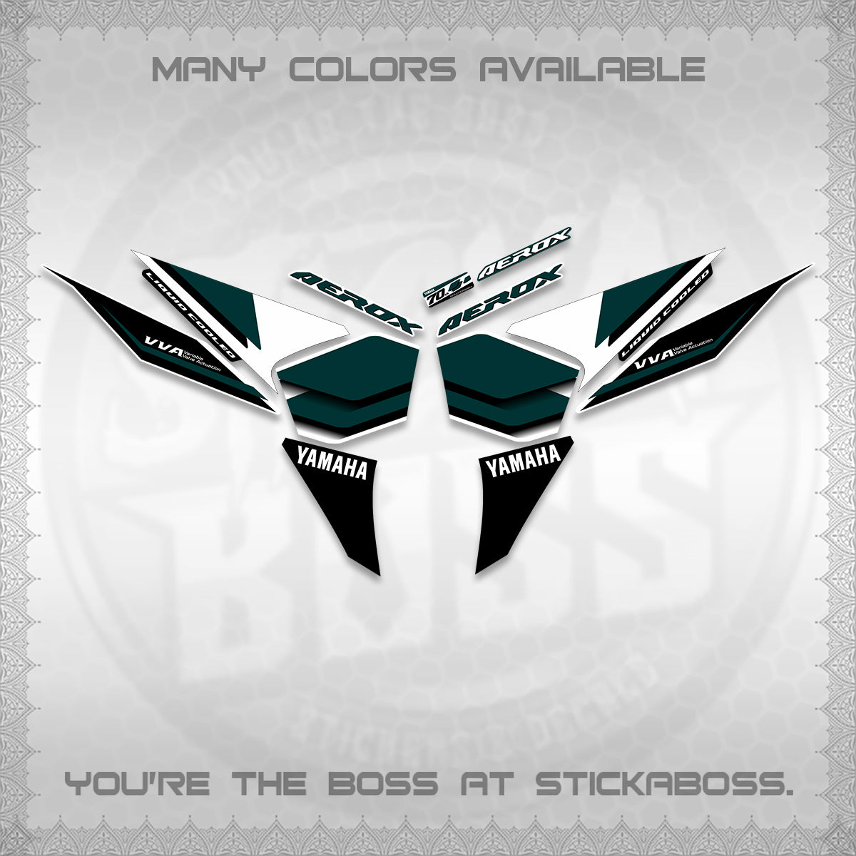 AEROX V3 DECALS (70TH ANNIVERSARY DESIGN) STICKER DECALS By STICKABOSS (Copy) (Copy) (Copy) (Copy) (Copy) (Copy)