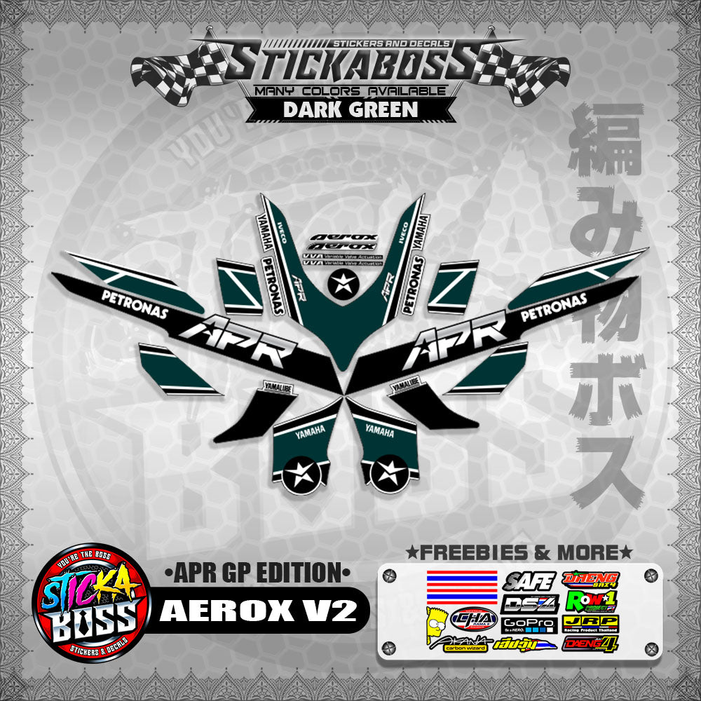 AEROX V2 STICKER DECALS ( APR GP EDITION )【WITH FREEBIES】