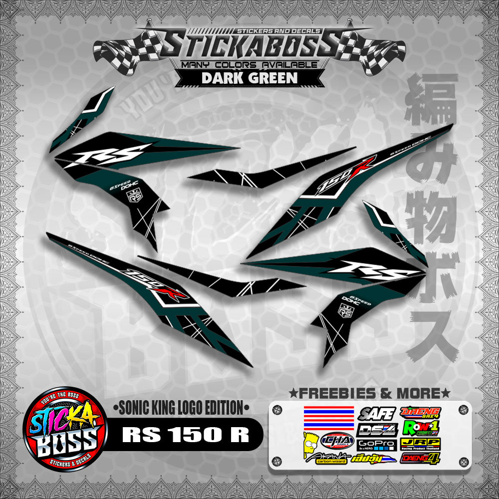 RS 150 R STICKER DECALS ( SONIC KING LOGO EDITION )【WITH FREEBIES】