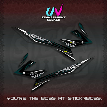 【PREMIUM UV PRINT】TRANSPARENT RAIDER 150 Fi SATRIA DECALS (2026 NTN N10)STICKER By STICKABOSS