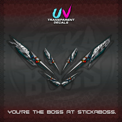 【PREMIUM UV PRINT】TRANSPARENT  MIO SPORTY/SMILE DECALS (BUTERFLY V6 DESIGN)By STICKABOSS