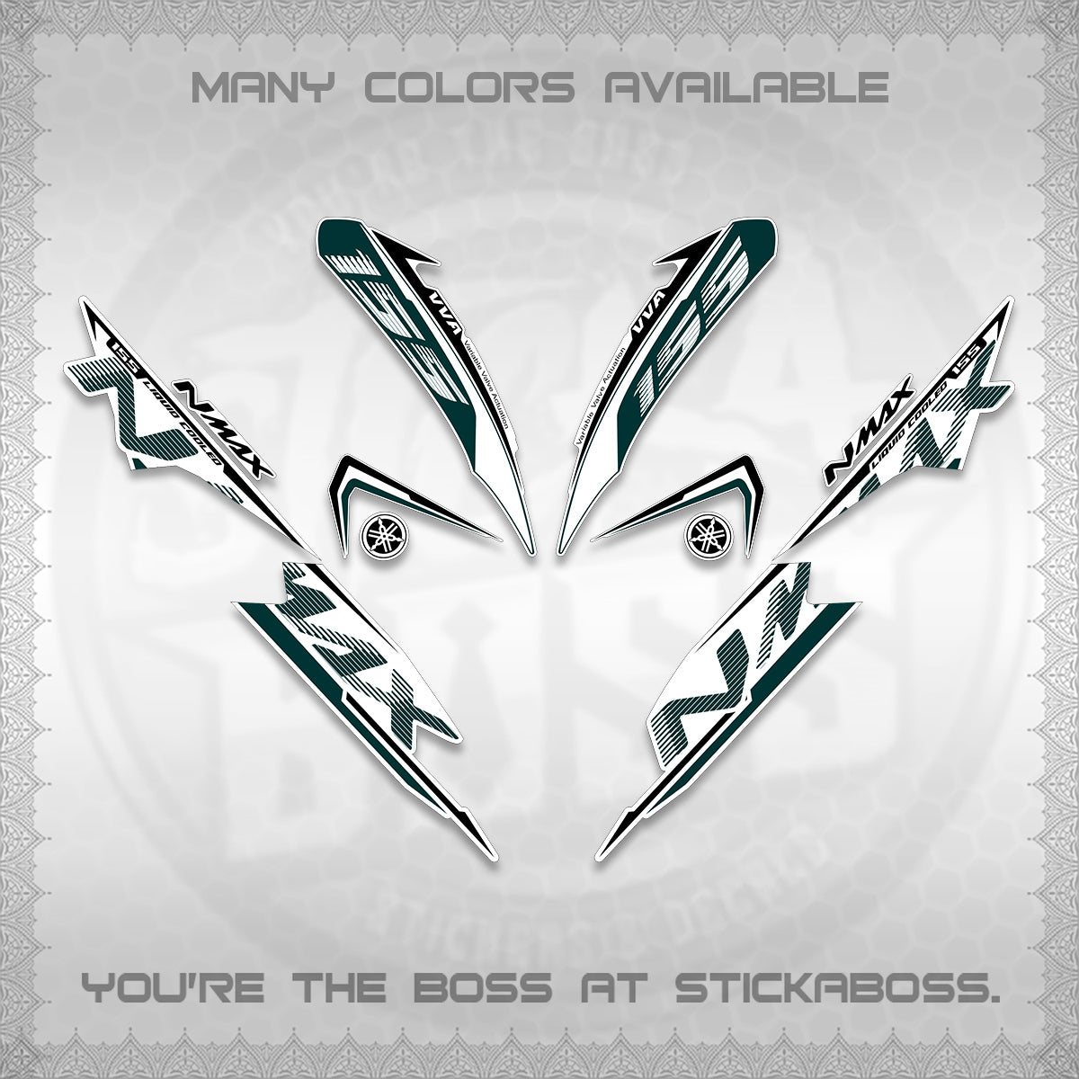 NMAX V1 THAI FOR WHITE DECALS (2020 DESIGN) STICKER DECALS By STICKABOSS