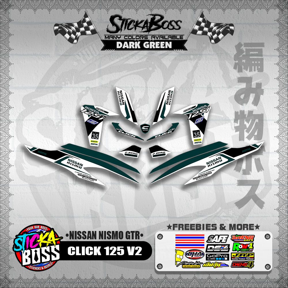 CLICK 125 V2 DECALS ( NISSAN NISMO GTR )【WITH FREEBIES】