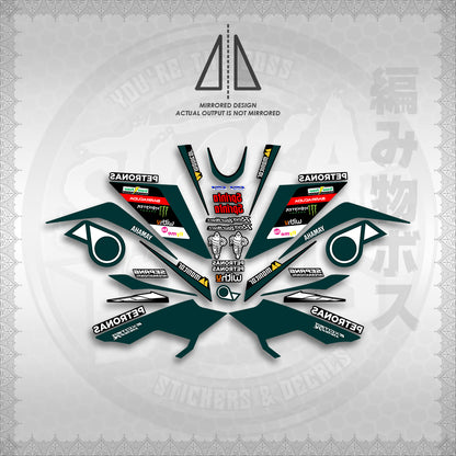 STICKER DECALS for SNIPER 155 MALAYSIAN (S155PEMOSRED) By STICKABOSS (SOFIE LAMINATED WATERPROOF)