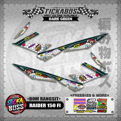 RAIDER 150 FI INDO DECALS ( BOM RANGSIT )【WITH FREEBIES】