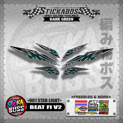 BEAT FI V2 STICKER DECALS ( 001 STAR LIGHT )【WITH FREEBIES】