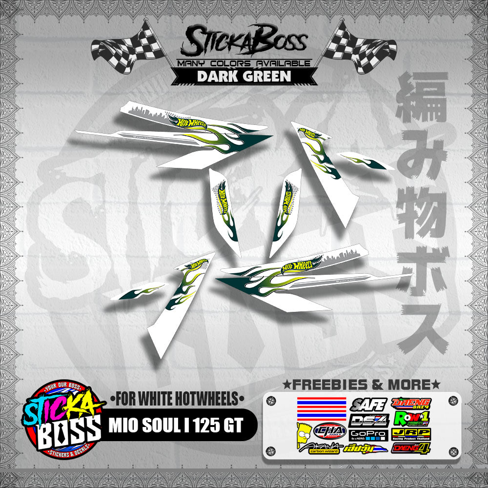 MIO SOUL I 125 GT DECALS ( FOR WHITE HOTWHEELS )【WITH FREEBIES】