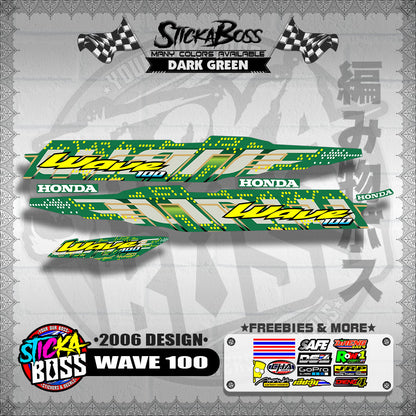 WAVE 100 STOCK DECALS ( 2006 DESIGN )【WITH FREEBIES】