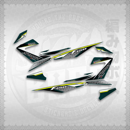 STICKER DECALS for RAIDER 150 REBORN CARB (RCCHEGR) By STICKABOSS (SOFIE LAMINATED WATERPROOF)