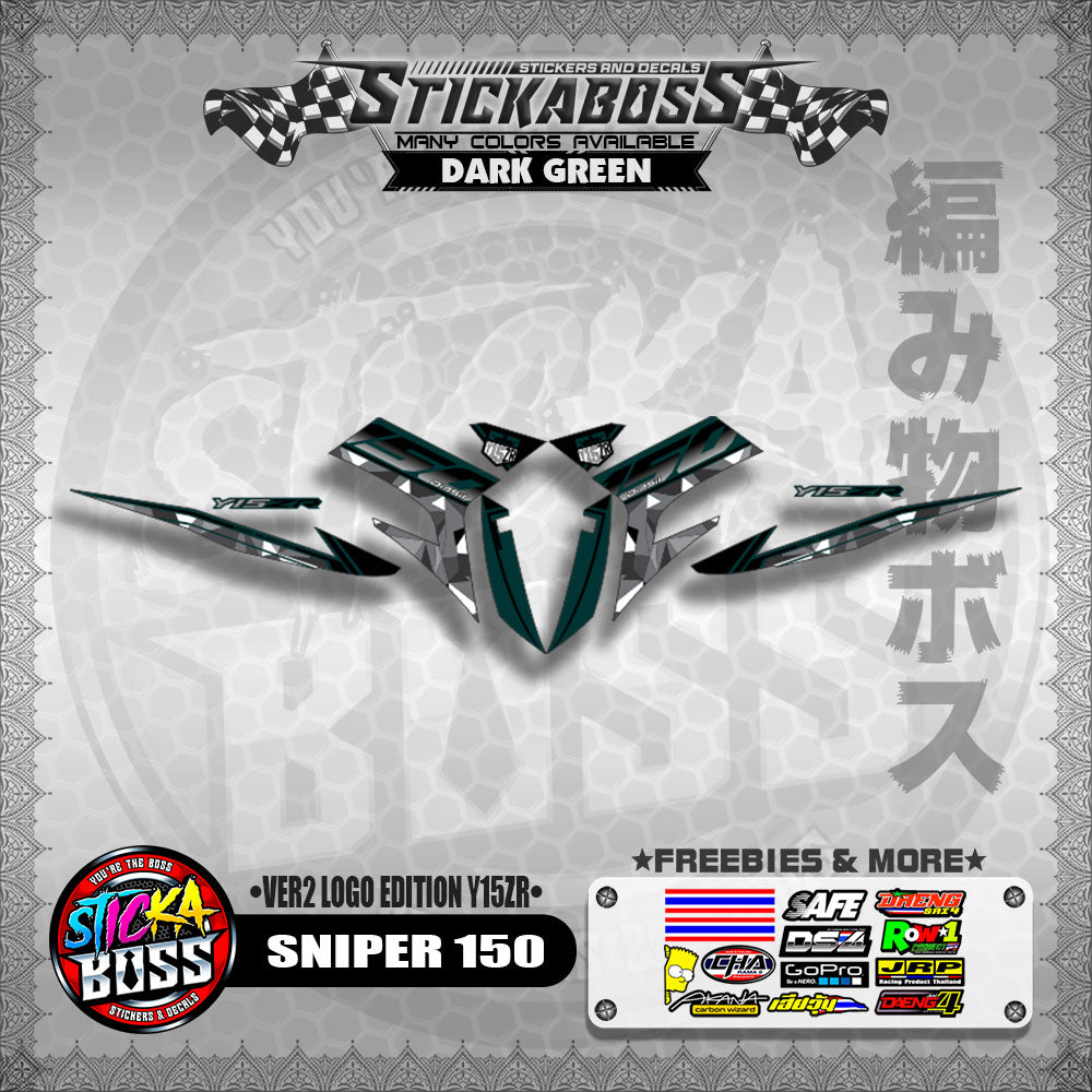 SNIPER 150 DECALS ( VER2 LOGO EDITION Y15ZR )【WITH FREEBIES】MALAYSIAN CONCEPT/ EXCITER 150
