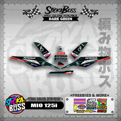 MIO 125i DECALS ( PETRONAS BARRACUDA EDITION VERSION 2 )【WITH FREEBIES】