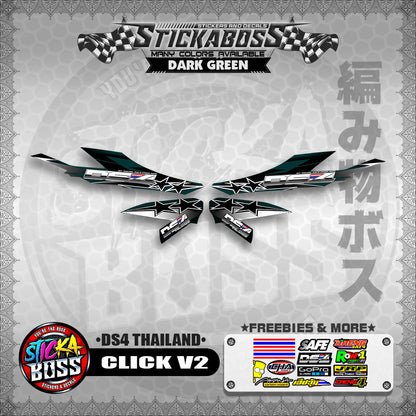 CLICK V2 STICKER DECALS ( DS4 THAILAND )【WITH FREEBIES】