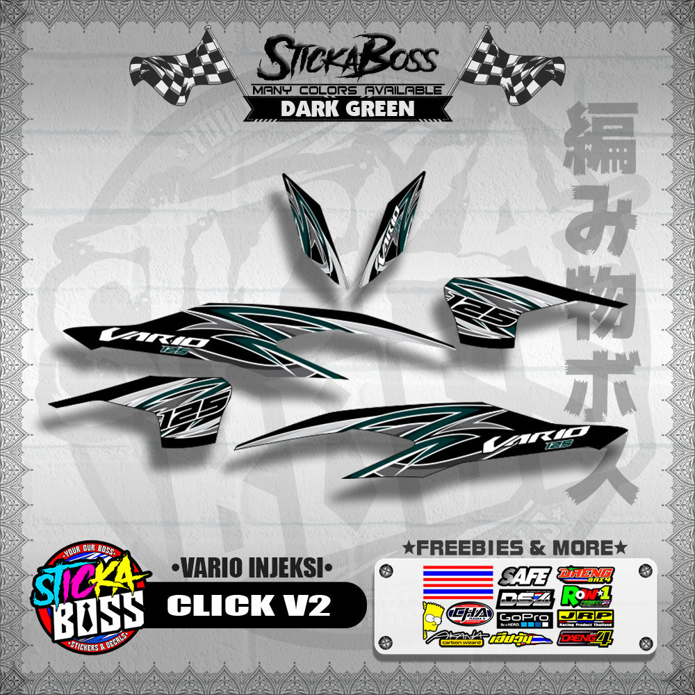 CLICK V2 DECALS ( VARIO INJEKSI )【WITH FREEBIES】
